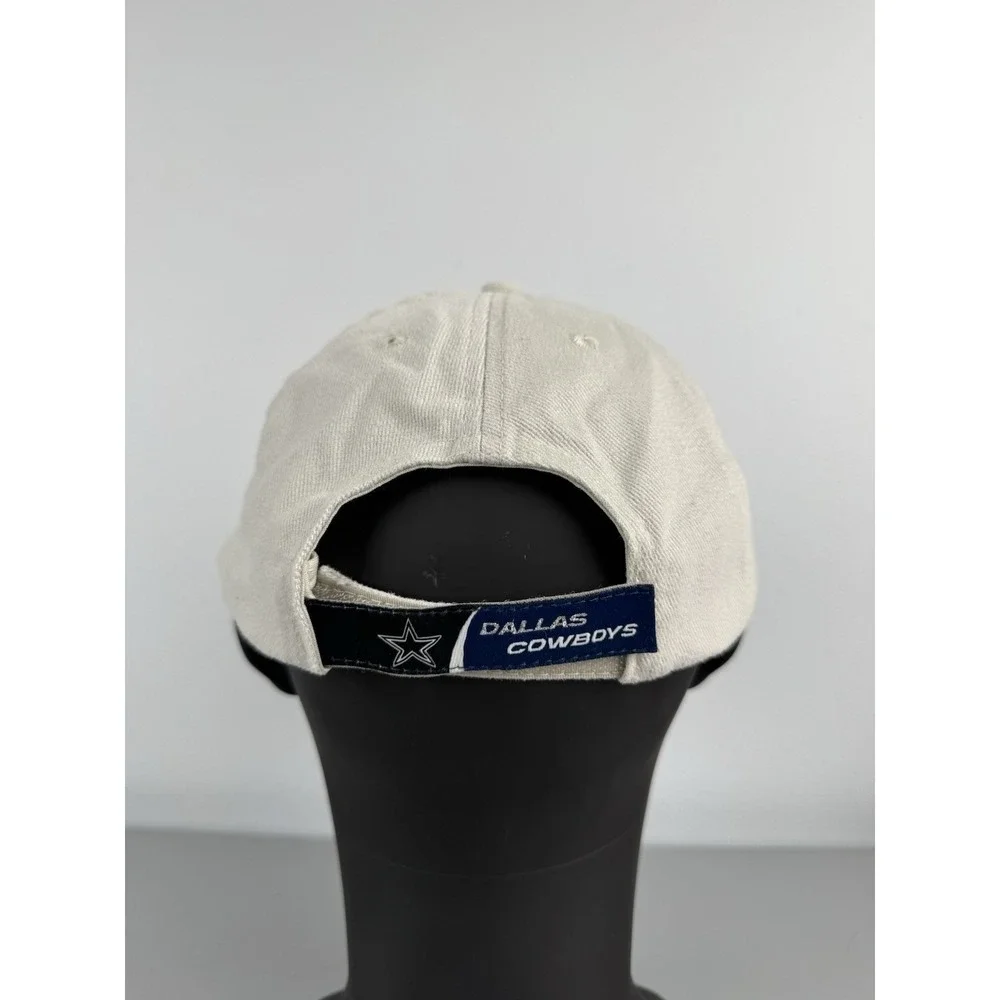 Dallas Cowboys Hat Cap Beige Embroidered Star Logo Adjustable Strap NFL Cotton